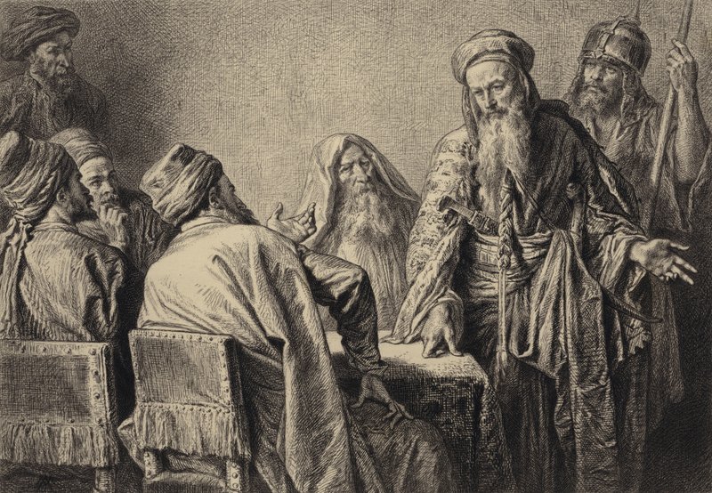 The Officers of the Chief Priests by after Albert Robida