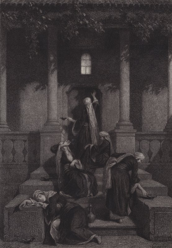The Wise and the Foolish Virgins by after Albert Robida