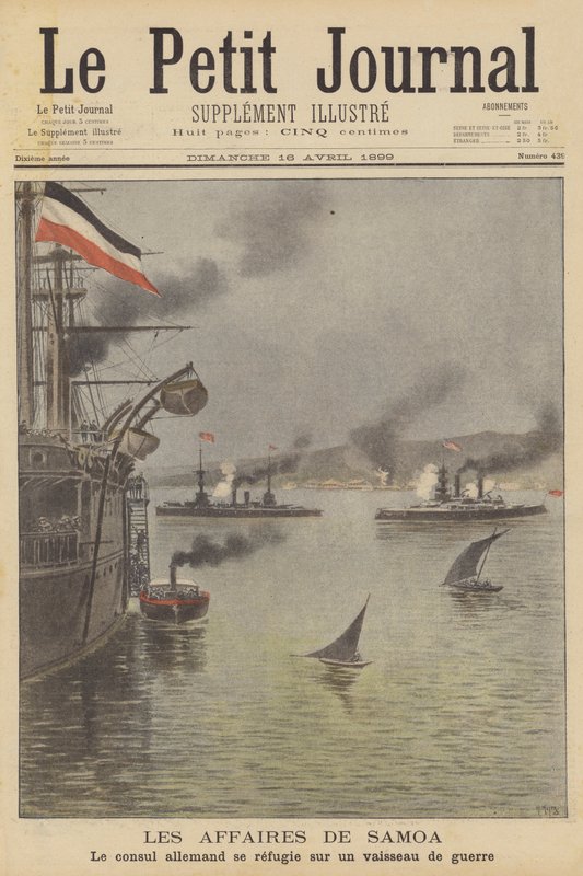 The Siege of Apia, Samoa by after Henri Meyer