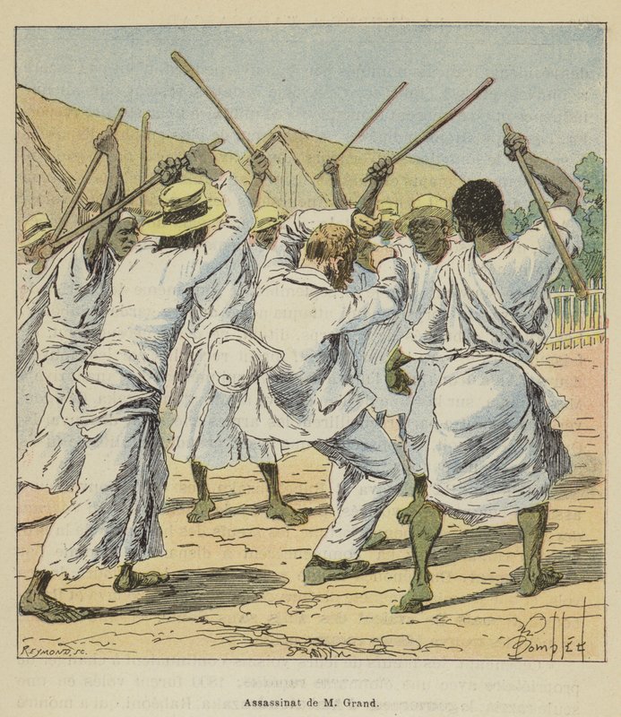 Assassination of Mr. Grand by after Louis Charles Bombled