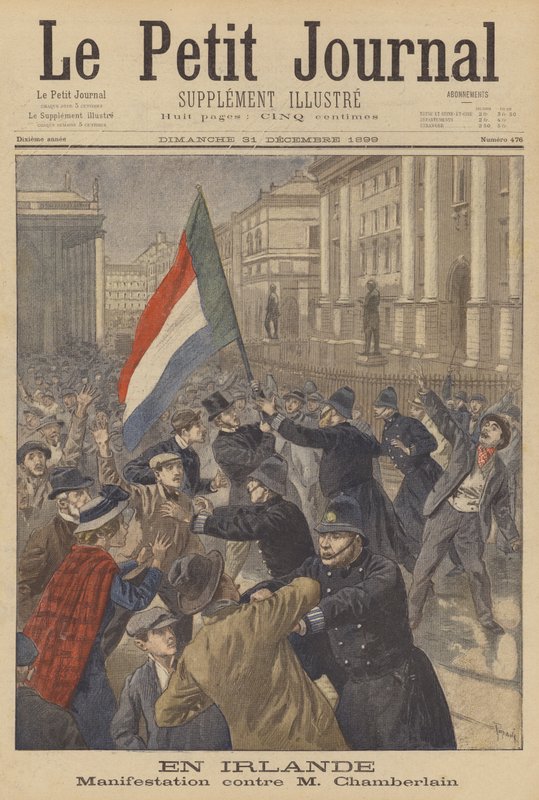 Demonstration in Ireland Against Joseph Chamberlain by after Oswaldo Tofani