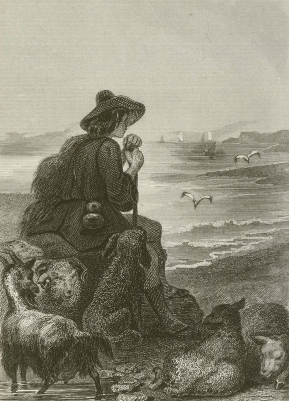 The Shepherd and the Sea by after Tony Johannot